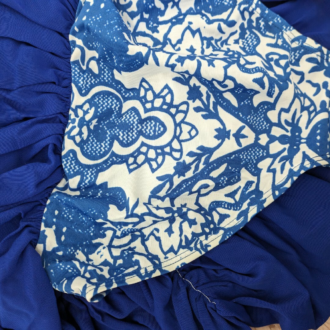 水着 ワンピース 花柄 かわいい プール 海　オールインワン　体型カバー レディースの水着/浴衣(水着)の商品写真