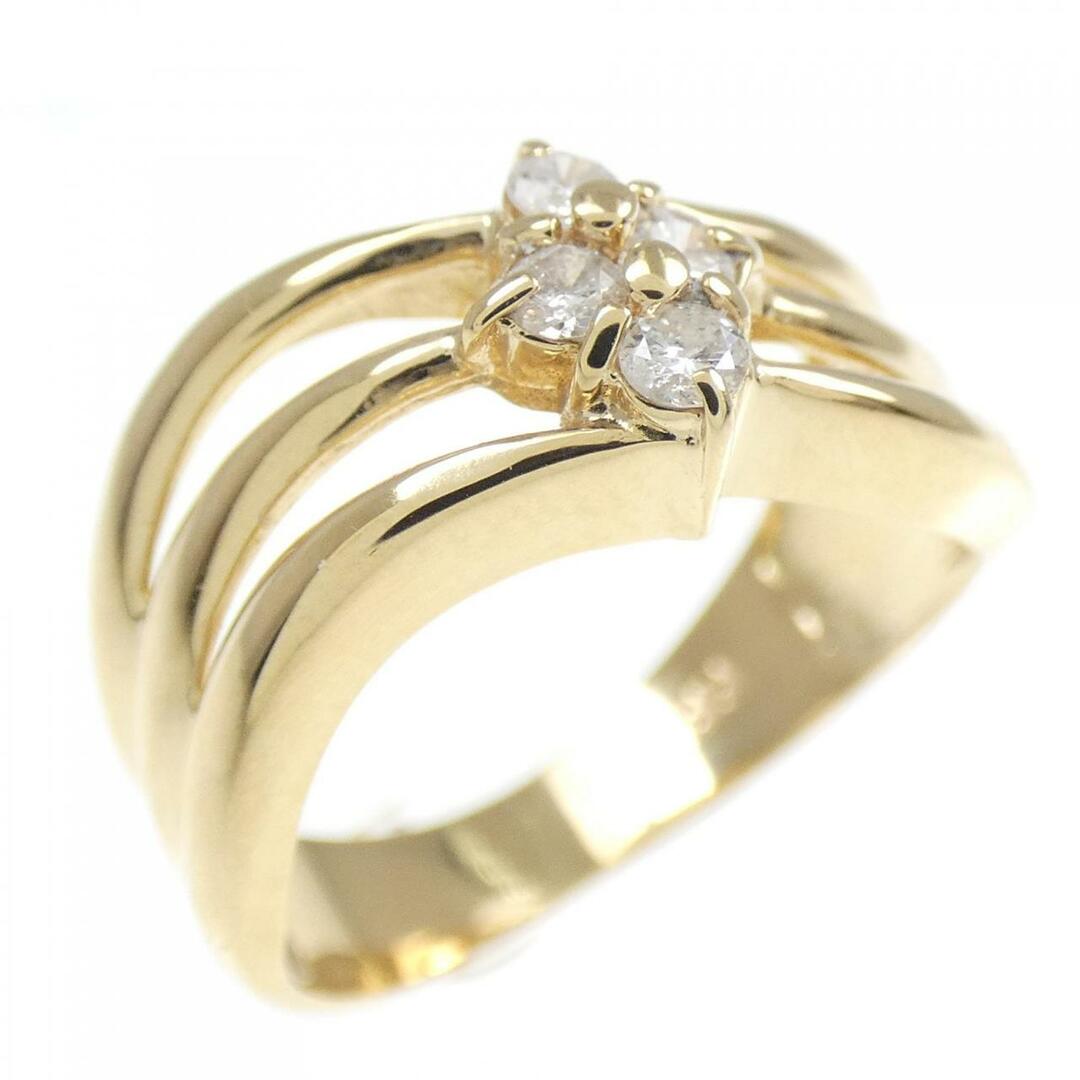 K18YG ダイヤモンド リング 0.14CT レディースのアクセサリー(リング(指輪))の商品写真