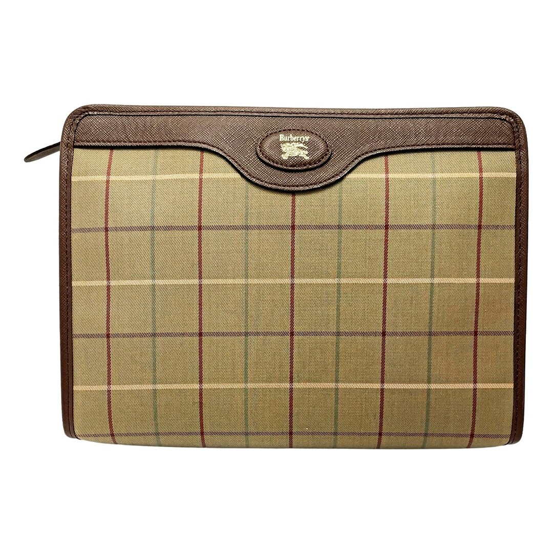 BURBERRY(バーバリー)の☆☆BURBERRY バーバリー セカンドバッグ FK011-712 メガチェック ヴィンテージ キャンバス×レザー メンズ メンズのバッグ(セカンドバッグ/クラッチバッグ)の商品写真