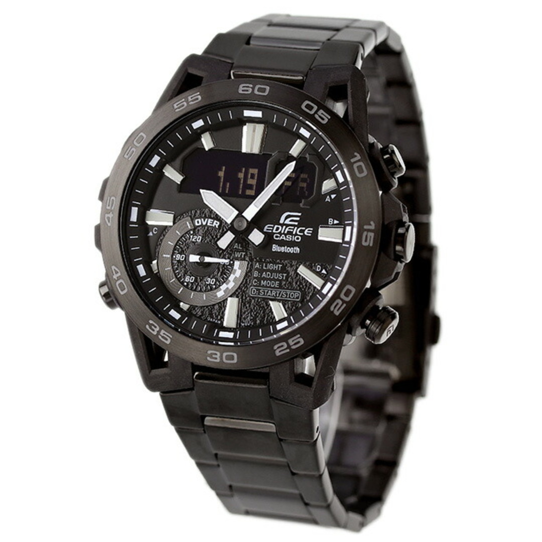 CASIO(カシオ)の【新品】カシオ CASIO EDIFICE 腕時計 メンズ ECB-40BK-1ADF エディフィス サスペンション クオーツ ブラックxブラック アナデジ表示 メンズの時計(腕時計(アナログ))の商品写真