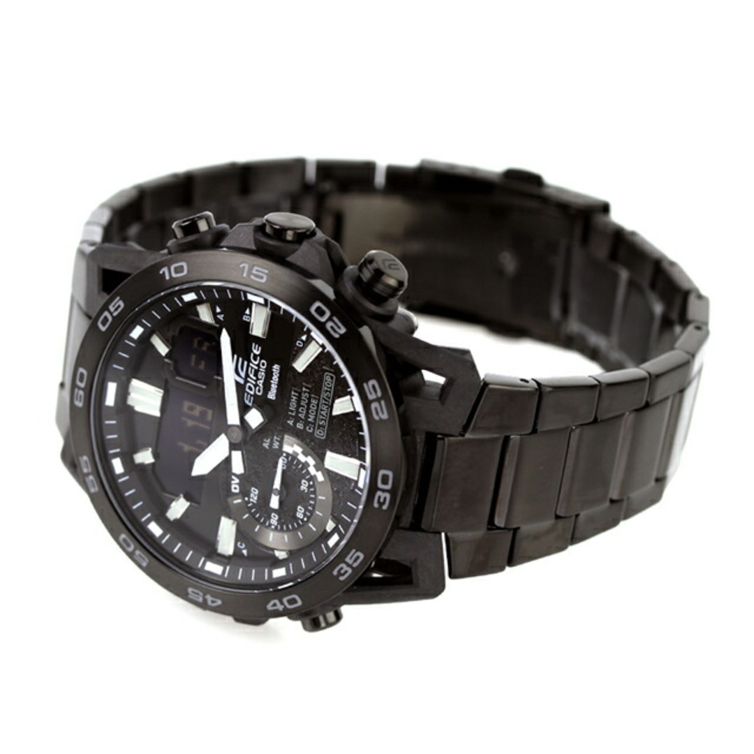 CASIO(カシオ)の【新品】カシオ CASIO EDIFICE 腕時計 メンズ ECB-40BK-1ADF エディフィス サスペンション クオーツ ブラックxブラック アナデジ表示 メンズの時計(腕時計(アナログ))の商品写真