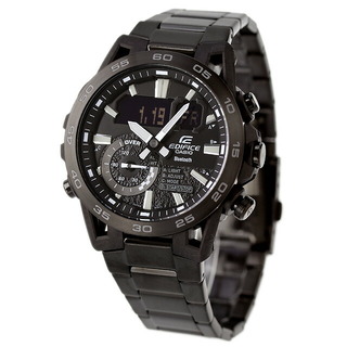 カシオ(CASIO)の【新品】カシオ CASIO EDIFICE 腕時計 メンズ ECB-40BK-1ADF エディフィス サスペンション クオーツ ブラックxブラック アナデジ表示(腕時計(アナログ))