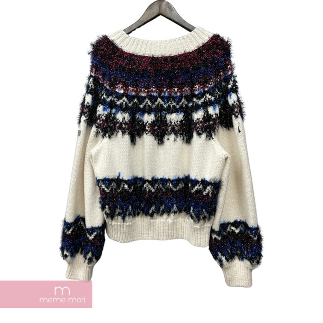 CHANEL(シャネル)のCHANEL Cropped Nordic Pattern Knit Wear P71555K10323 シャネル クロップドノルディック柄ニット ホワイト サイズ50 【240121】【中古-B】【me04】 メンズのトップス(ニット/セーター)の商品写真