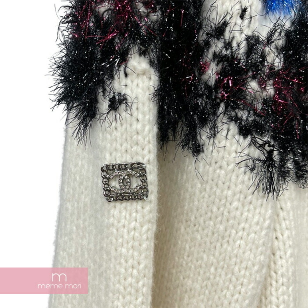 CHANEL(シャネル)のCHANEL Cropped Nordic Pattern Knit Wear P71555K10323 シャネル クロップドノルディック柄ニット ホワイト サイズ50 【240121】【中古-B】【me04】 メンズのトップス(ニット/セーター)の商品写真