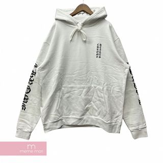 クロムハーツ(Chrome Hearts)のCHROME HEARTS Arm Logo Pullover Hoodie クロムハーツ アームロゴプルオーバーフーディ パーカー スクリプトロゴ ヴァーティカルロゴ ホワイト サイズL 【240123】【新古品】【me04】(パーカー)