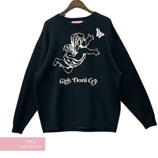 ガールズドントクライ(Girls Don't Cry)のGirls Don't Cry 2022AW VERDY’S GIFT SHOP GDC Sweater ガールズドントクライ ヴェルディズギフトショップGDCセーター コットンニット ロゴ 新宿伊勢丹POPUP ブラック サイズL 【240124】【中古-B】【me04】(ニット/セーター)