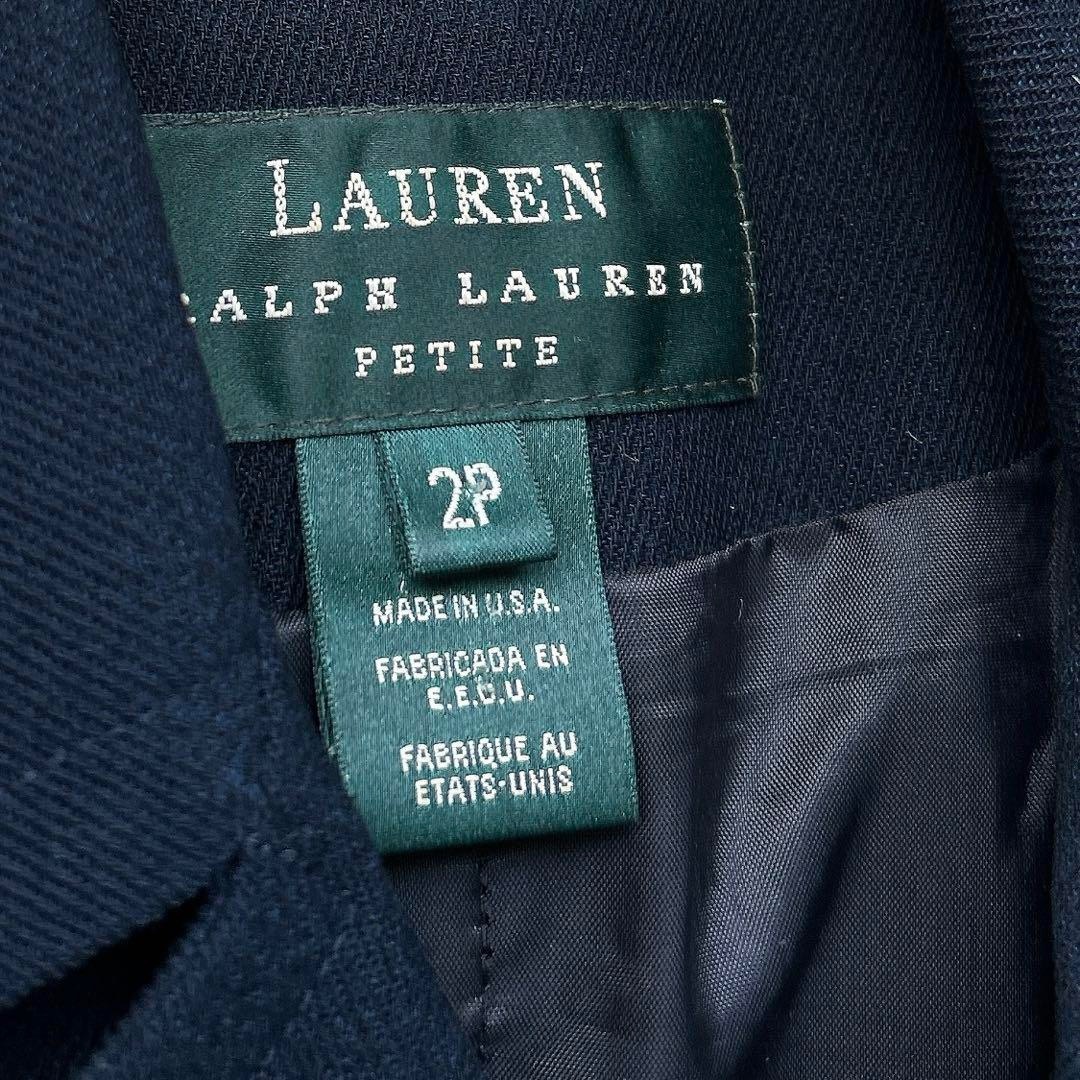 Ralph Lauren(ラルフローレン)の【極美品】80s Ralph Lauren 紺ブレザー コート ダブル 金ボタン レディースのジャケット/アウター(ロングコート)の商品写真