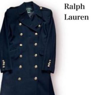 ラルフローレン(Ralph Lauren)の【極美品】80s Ralph Lauren 紺ブレザー コート ダブル 金ボタン(ロングコート)