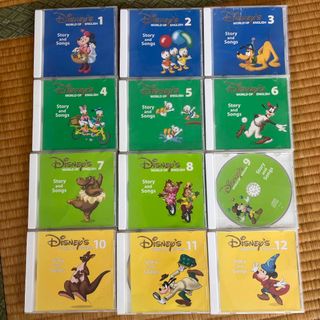 ディズニー(Disney)のDWE ストーリー&ソング　CD 12本セット［中古］(知育玩具)