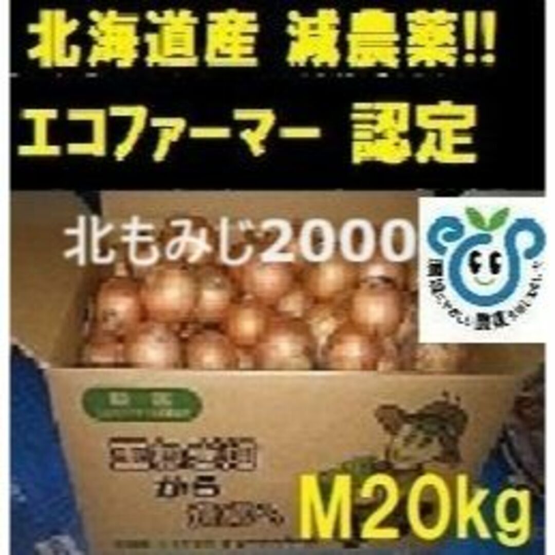 北海道産 玉ねぎ 20 kg M サイズ 北もみじ2000 食品/飲料/酒の食品(野菜)の商品写真