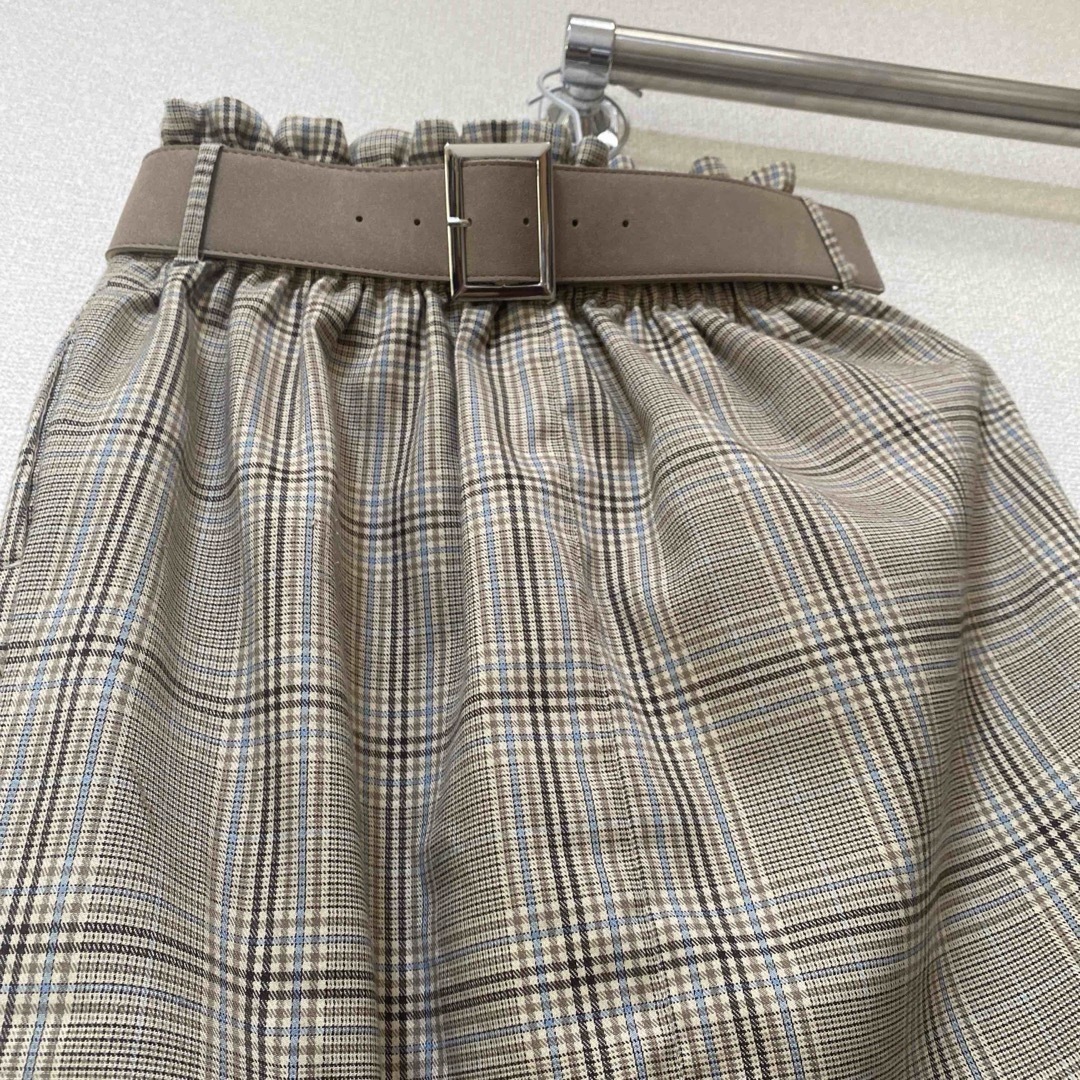 チェックが可愛いスカート レディースのスカート(ひざ丈スカート)の商品写真