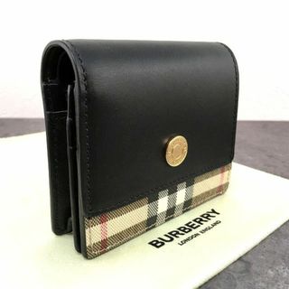 バーバリー(BURBERRY)の未使用品 BURBERRY コンパクトウォレット ブラック 86(折り財布)