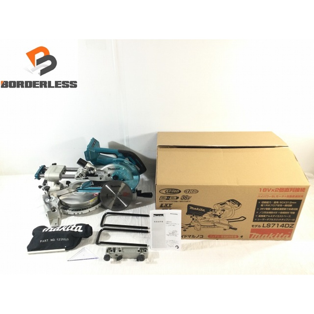 Makita(マキタ)の☆未使用品☆makita マキタ 190mm 18V+18V=36V 充電式スライド丸ノコ LS714DZ 青/ブルー 本体のみ 84836 自動車/バイクのバイク(工具)の商品写真