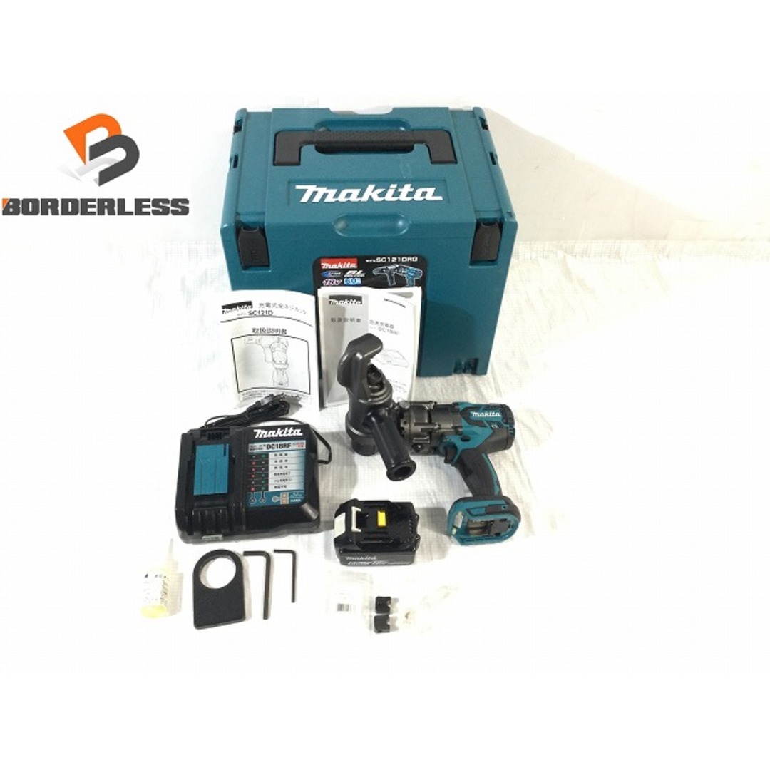 Makita(マキタ)の☆極美品☆ makita マキタ 18V 充電式全ネジカッタ SC121DRG 青/ブルー バッテリー1個(18V 6.0Ah) 充電器+ケース 85056 自動車/バイクのバイク(工具)の商品写真