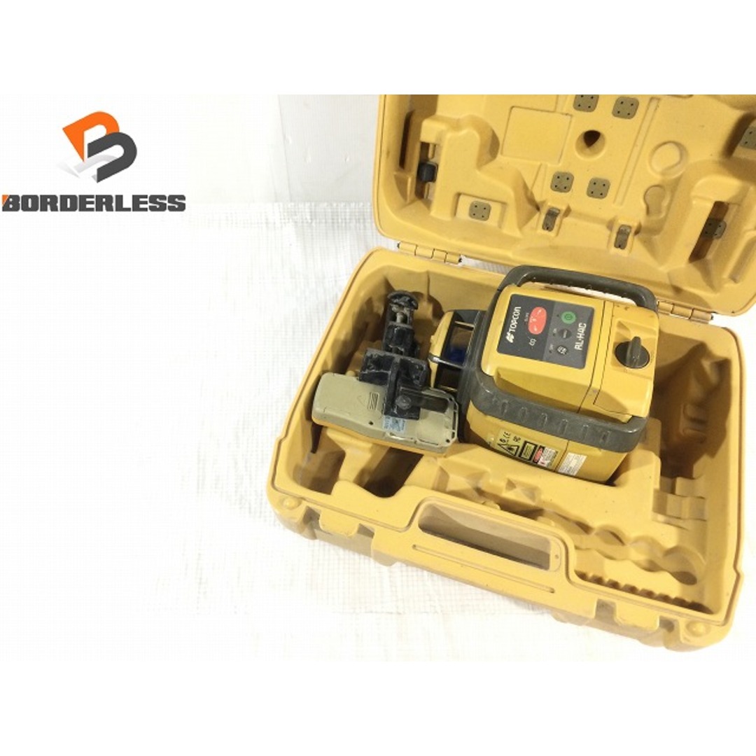 自動車/バイク☆品☆TOPCON トプコン ローテーティングレーザー RL-H4C 受光機(LS-80L) ケース付 回転レーザーレベル ローティングレーザー 85061