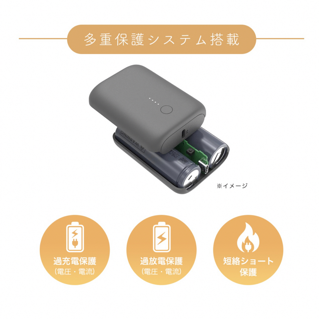 MOTTERU モバイルバッテリー　シェルピンク スマホ/家電/カメラのスマートフォン/携帯電話(バッテリー/充電器)の商品写真