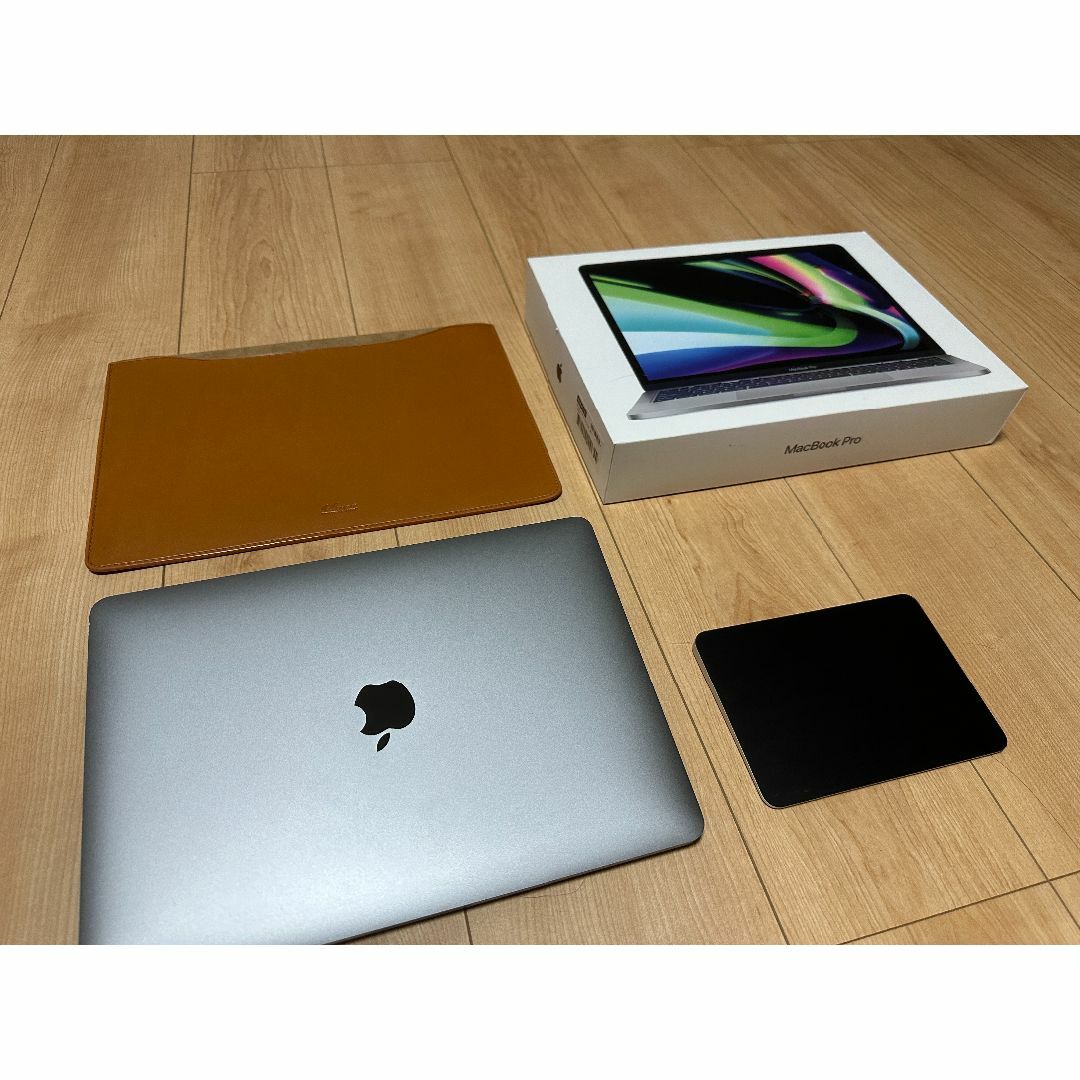 Apple - MacBookPro13 【Magic Trackpad、レザーケース付き】