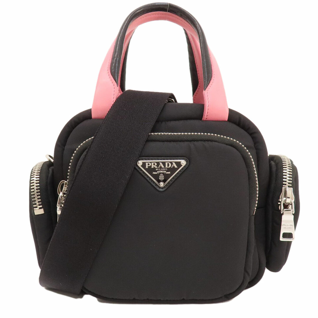 PRADA(プラダ)のPRADA ロゴ金具 ハンドバッグ ナイロン レディース レディースのバッグ(ハンドバッグ)の商品写真