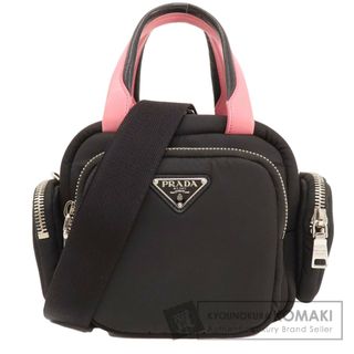 プラダ(PRADA)のPRADA ロゴ金具 ハンドバッグ ナイロン レディース(ハンドバッグ)