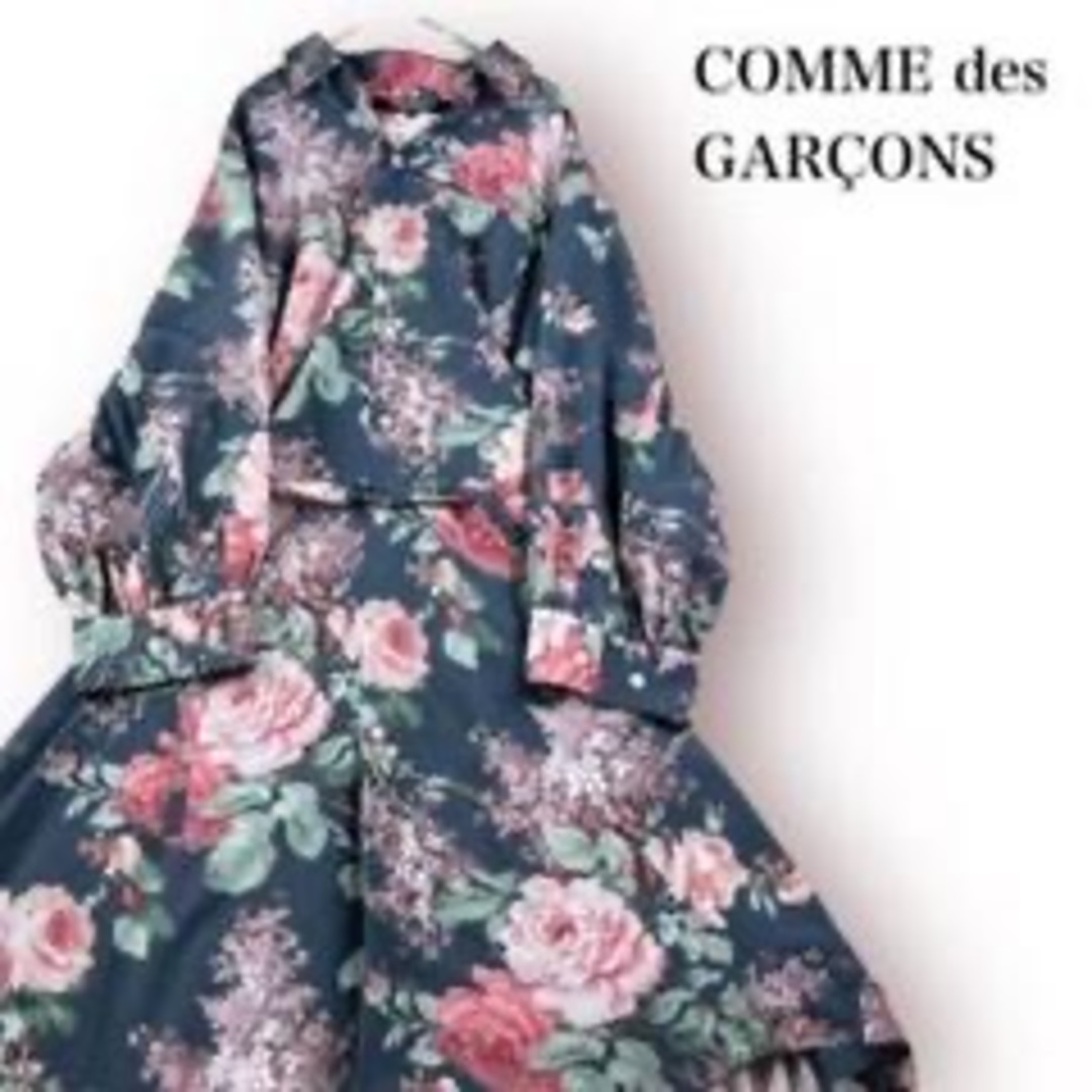 袖丈長袖柄デザイン花柄【美品】ジュンヤワタナベ コムデギャルソン 18-19aw 花柄 ドレス