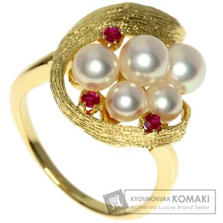 ミキモト(MIKIMOTO)のMIKIMOTO パール 真珠 ルビー リング・指輪 K18YG レディース(リング(指輪))