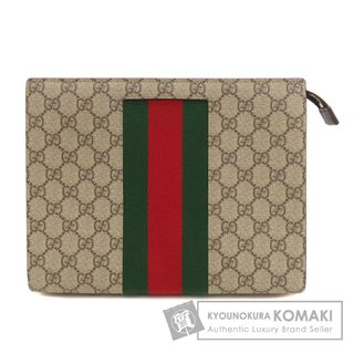 グッチ(Gucci)のGUCCI 475316 GGスプリーム シェリーライン クラッチバッグ PVC レディース(クラッチバッグ)