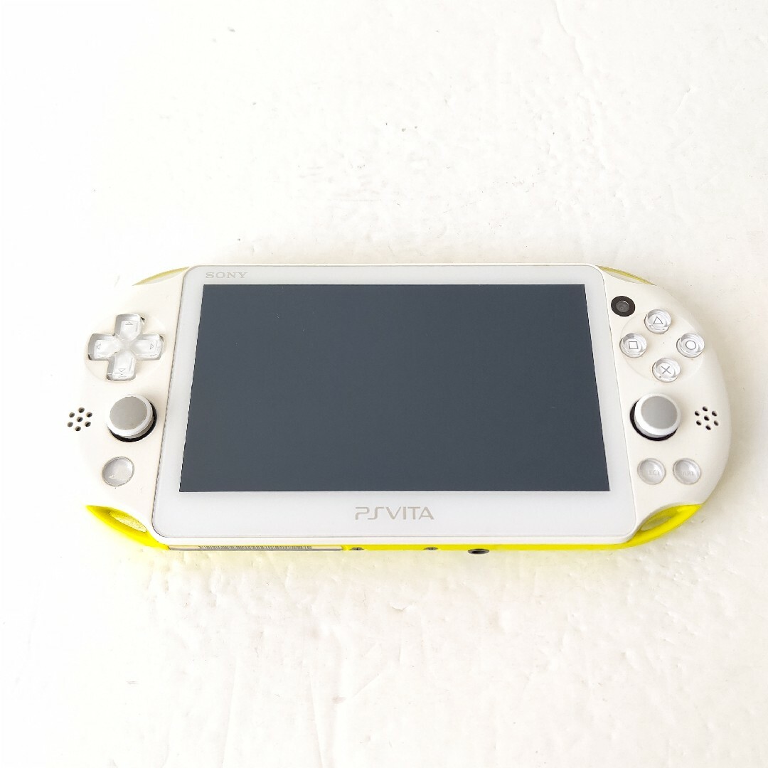 SONY　psvita 2000 ライムグリーンホワイト 美品　ソニー　ゲーム機動作品