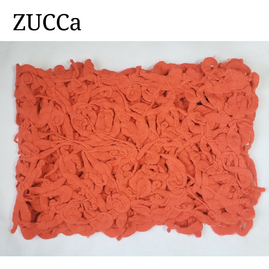 ZUCCa(ズッカ)のZUCCa マフラー ショール 大判 ウール フェルト モチーフ レディースのファッション小物(マフラー/ショール)の商品写真