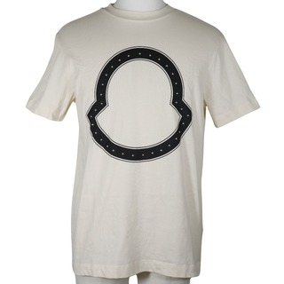 送料無料 150 MONCLER ホワイト Tシャツ ロゴ 8C00001 8390T size L