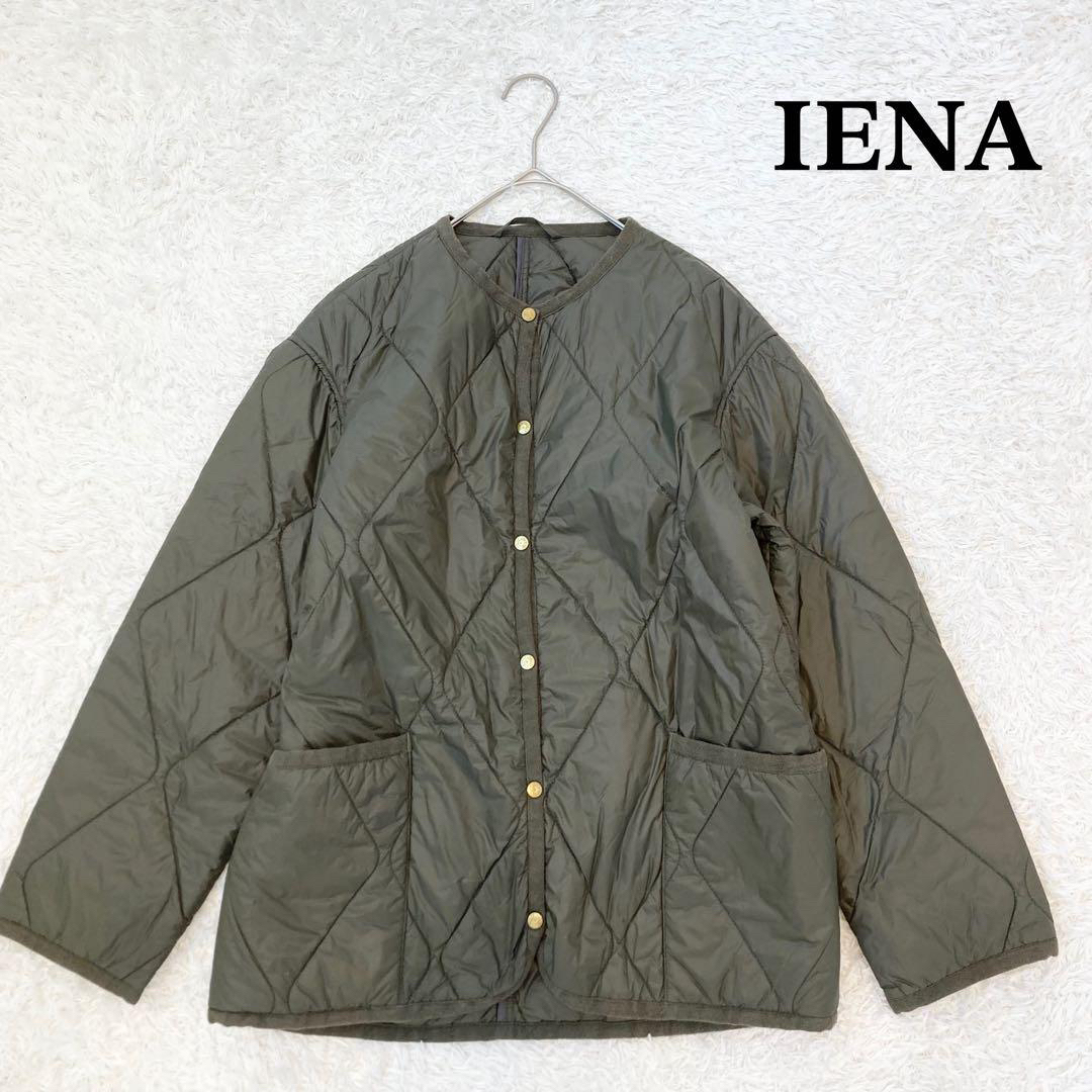 SLOBE IENA(スローブイエナ)のIENA イエナ THINDOWNキルティングジャケット　カーキ　36 レディースのジャケット/アウター(ブルゾン)の商品写真