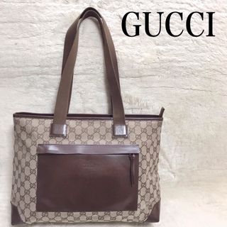 グッチ(Gucci)のGUCCI グッチ 大容量 GG柄 トートバッグ ショルダーバッグ レザー 総柄(トートバッグ)