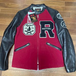 ヒステリックグラマー(HYSTERIC GLAMOUR)のヒステリックグラマー　Rock’n’Roll ワッペン付き袖レザー　スタジャン (スタジャン)