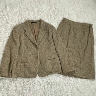 ダックス(DAKS)のDAKS (73-99) シルク アルパカ 総柄 セットアップ スーツ スカート(スーツ)