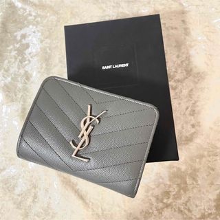 サンローラン(Saint Laurent)のSAINT LAURENT　モノグラム コンパクト ジップアラウンド(財布)