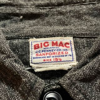 ヴィンテージ(VINTAGE)の希少　deadstock 50s vintage big mac 黒シャン(シャツ)