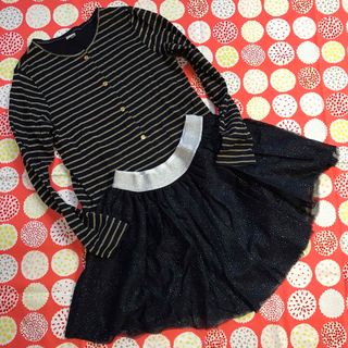 プチバトー(PETIT BATEAU)のプチバトー　12ans 152 スカート  カーディガン(カーディガン)