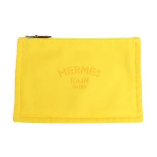 エルメス(Hermes)のエルメス HERMES ポーチ マルチケース BAIN コットン イエロー ユニセックス 送料無料【中古】 e57927a(ポーチ)