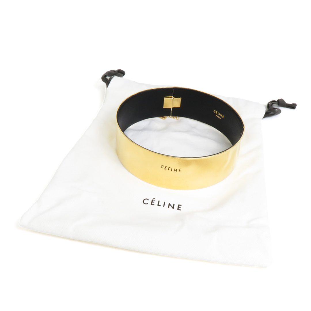 celine(セリーヌ)のセリーヌ CELINE チョーカー メタル/レザー ゴールド レディース 送料無料【中古】 e57928a レディースのアクセサリー(その他)の商品写真