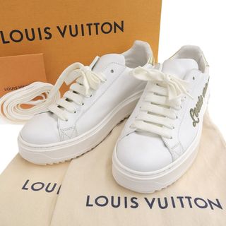 ルイヴィトン(LOUIS VUITTON)の【本物保証】 箱・布袋付 超美品 ルイヴィトン LOUIS VUITTON スニーカー ローカット ロゴ 靴 レザー ホワイト 38 希少 レア レディース(スニーカー)