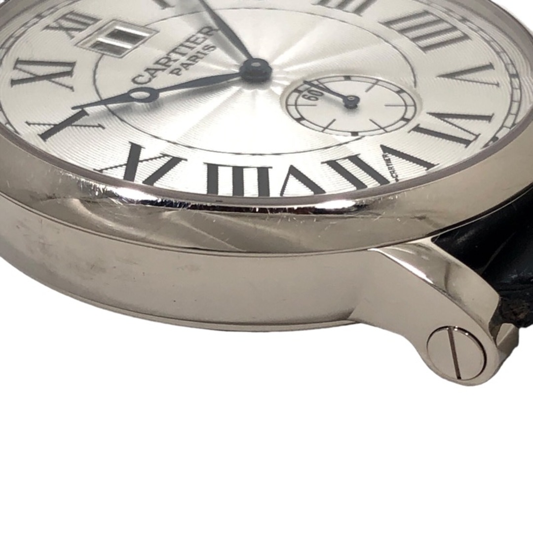 Cartier(カルティエ)の　カルティエ Cartier ロトンド ドゥ カルティエ ラージデイトLM W1550751 シルバー文字盤 K18WG/レザーストラップ 手巻き メンズ 腕時計 メンズの時計(その他)の商品写真