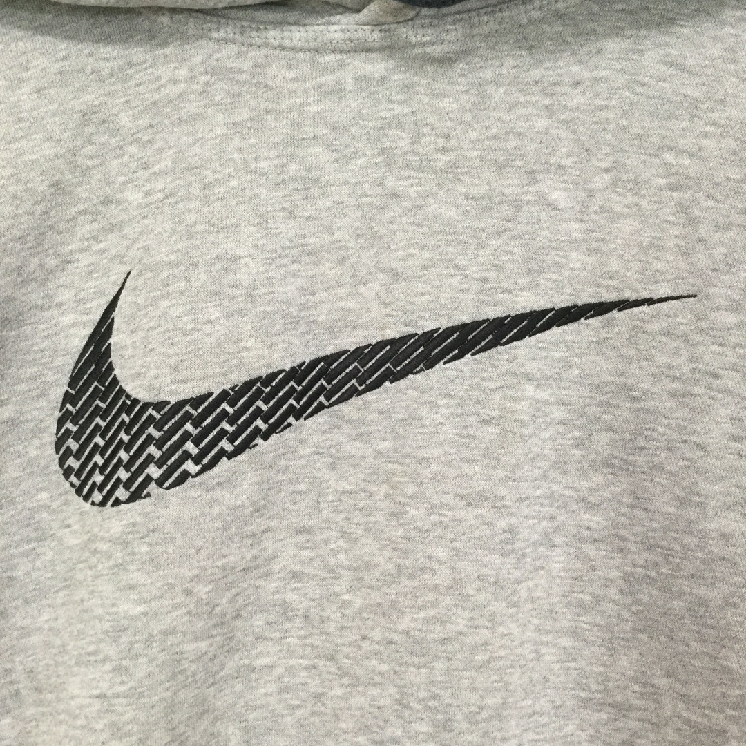 NIKE(ナイキ)の【ナイキ スウッシュロゴパーカー】ビッグロゴ 青タグ M グレー 古着 メンズのトップス(パーカー)の商品写真