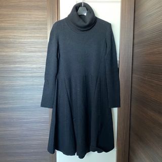 マッキントッシュ(MACKINTOSH)のマッキントッシュロンドンの黒のニットワンピ(ひざ丈ワンピース)