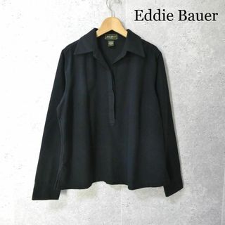 エディーバウアー(Eddie Bauer)のエディーバウアー フリース ハーフボタン 長袖 シャツ プルオーバー L(シャツ/ブラウス(長袖/七分))