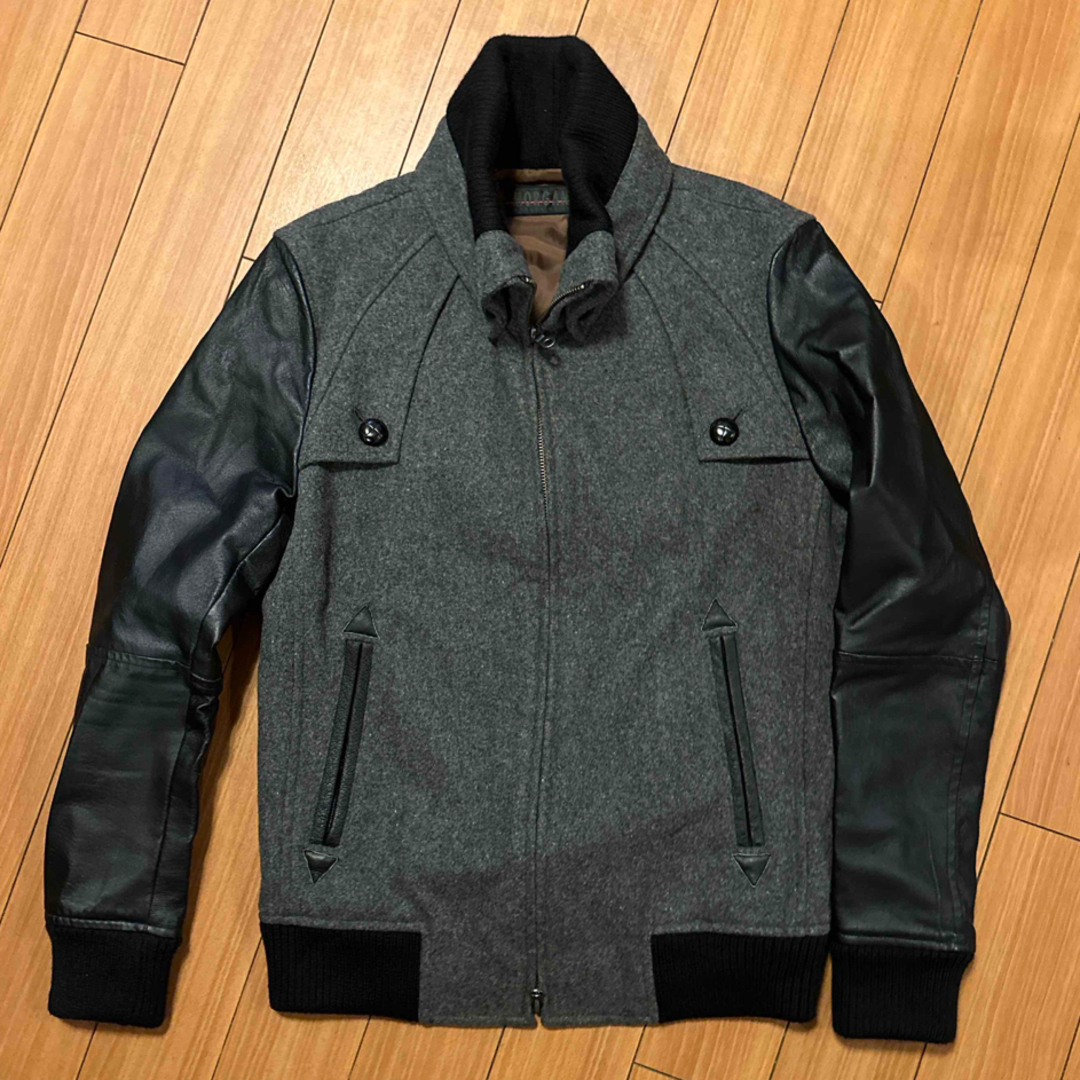 【極美品】MORGAN HOMME リブスタジャン レザージャケット Lサイズ