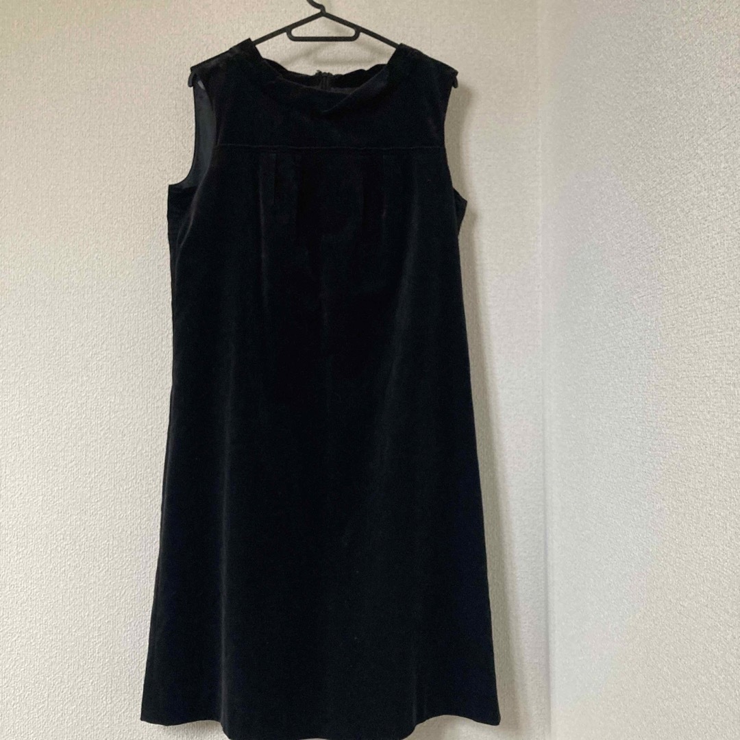 SONIA RYKIEL(ソニアリキエル)のSONIA RYKIEL ブラック　ベロア　ジャンパースカート　ジャケット　 レディースのフォーマル/ドレス(スーツ)の商品写真