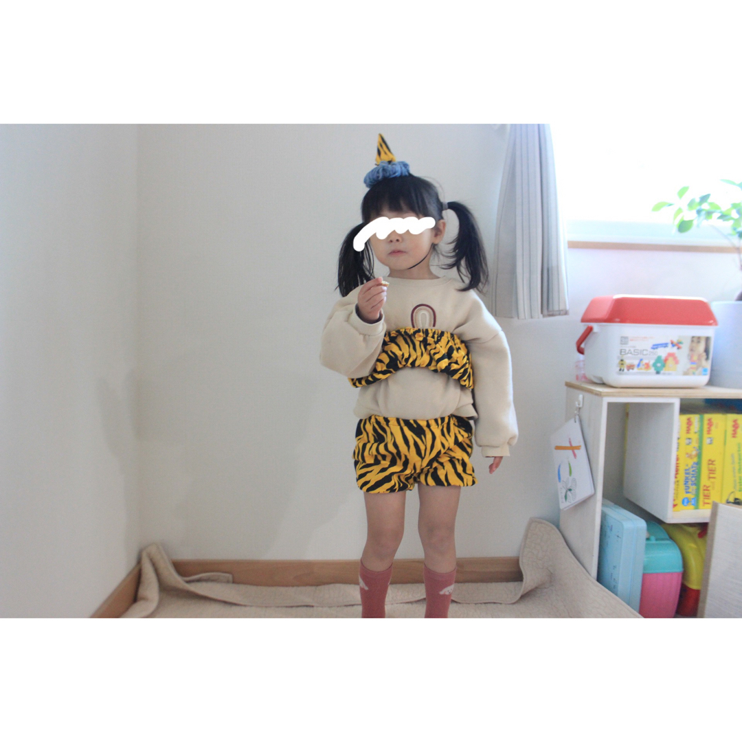 鬼のパンツ　ツノ キッズ/ベビー/マタニティのベビー服(~85cm)(パンツ)の商品写真