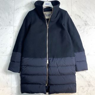 HERNO - ヘルノ LAVJAP ダウンコート ロング ラクーンファー 44 XL 茶 ...