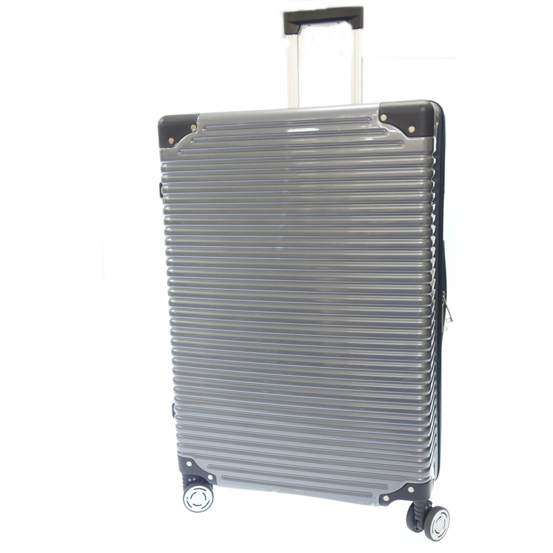 ノーブランド スーツケース キャリーバッグ 4輪 ダブルキャスター グレー メンズのバッグ(トラベルバッグ/スーツケース)の商品写真