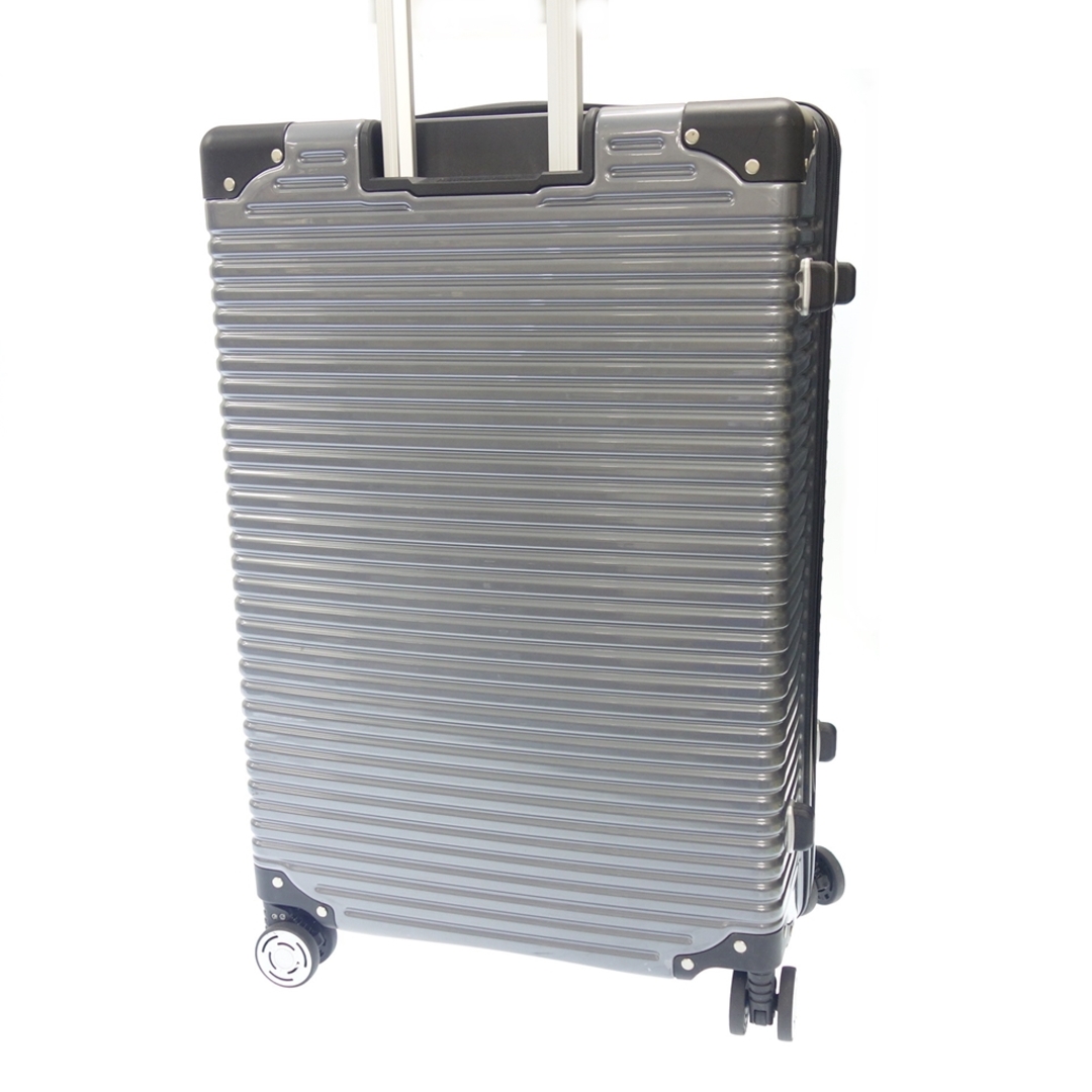 ノーブランド スーツケース キャリーバッグ 4輪 ダブルキャスター グレー メンズのバッグ(トラベルバッグ/スーツケース)の商品写真
