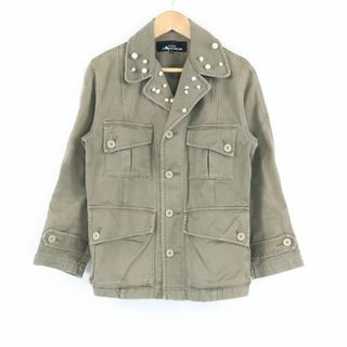 美品 tricot COMME des GARCONS トリココムデギャルソン TI-J001 ジャケット S 綿100％ パール付き ミリタリー アウター レディース AU2365A27 (ロングコート)